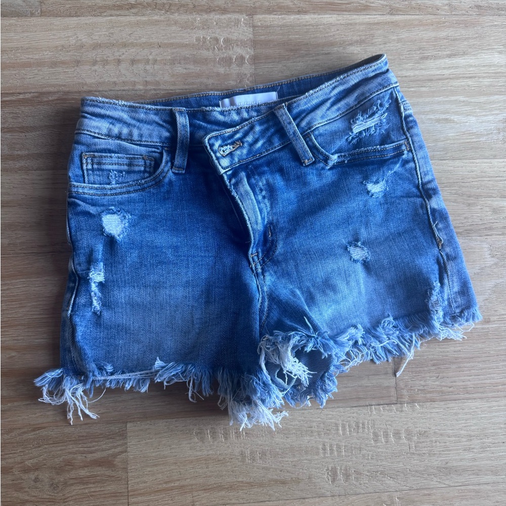 Vervet Blue Distressed Jean Shorts